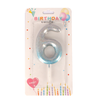 Number Candle Blue Color