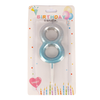 Number Candle Blue Color