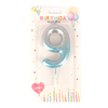 Number Candle Blue Color