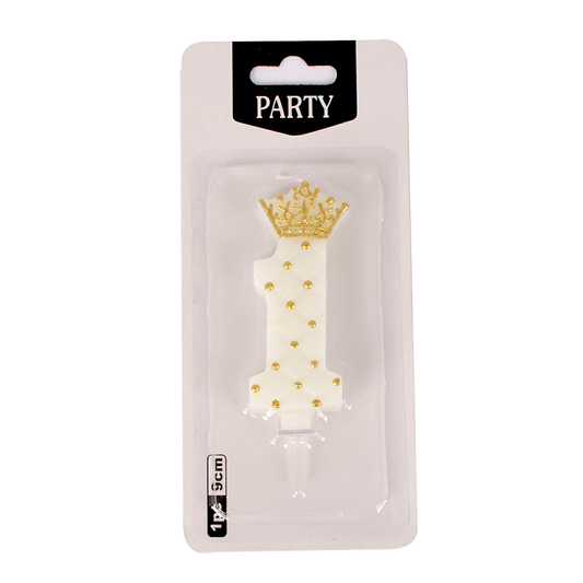 Number Candle White Color