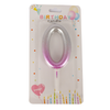 Number Candle Pink Color
