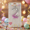 Number Candle Pink Color