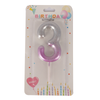 Number Candle Pink Color