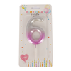 Number Candle Pink Color