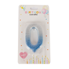 Number Candle Blue Color