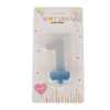 Number Candle Blue Color