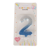 Number Candle Blue Color
