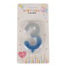Number Candle Blue Color
