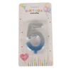 Number Candle Blue Color