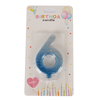 Number Candle Blue Color