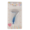 Number Candle Blue Color