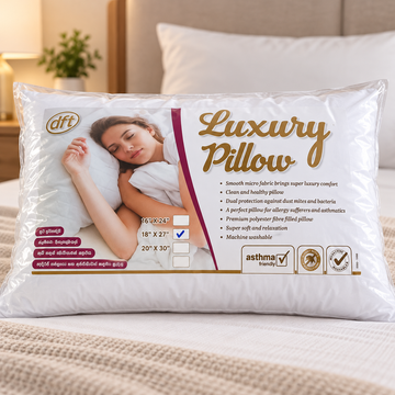 White Luxury Polyester Fibre Bed Pillow