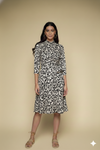 Animal Print Tie-Waist Mini Dress
