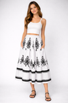 Tiered Floral Printed Maxi Skirt for girls