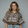 Women's Abstract Geometric Print Casual Blouse