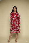 Floral Print Button-Down Dress for girls