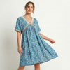 Women's Bohemian Chevron V-Neck Day Dress