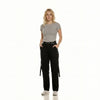High-Waist Strappy Utility Cargo Trousers