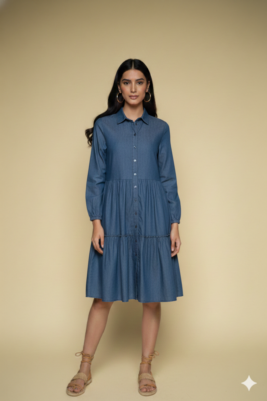 Long Sleeve Tiered Dress for girls