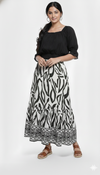 Tiered Printed Bohemian Maxi Skirt BORDER for girls