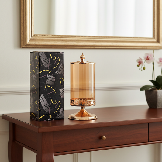 Glass Jar 34CM GOLD