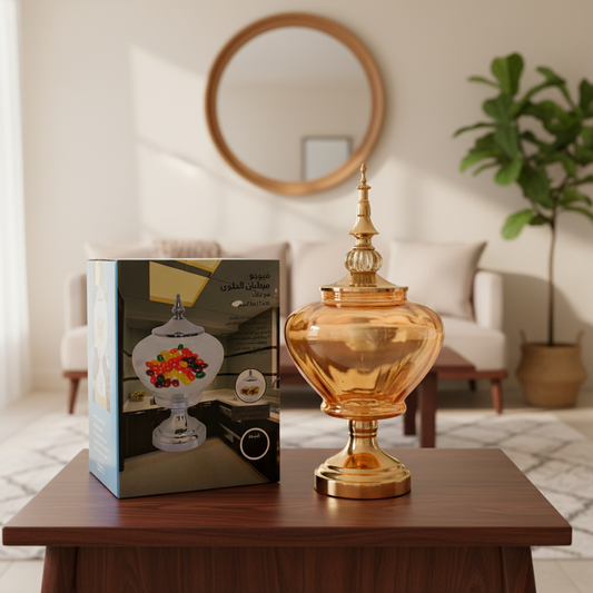 Gold Glass Jar