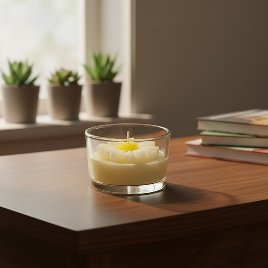 Glass Flower Candle