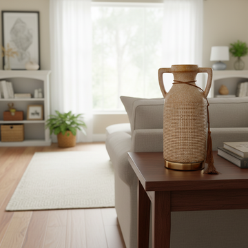Vase W/Tassels 74-1