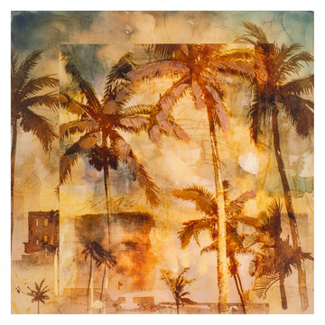 Wall Art Coconut Trees 6080