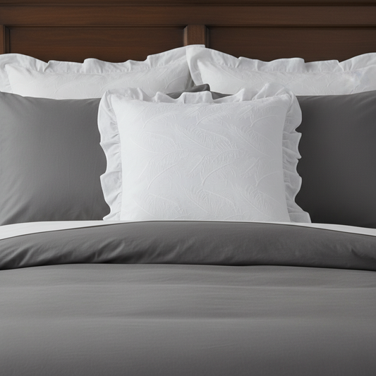 EMB Cushion Cover WH-1