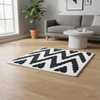 Black White Zigzag Tufted Cushion Cover
