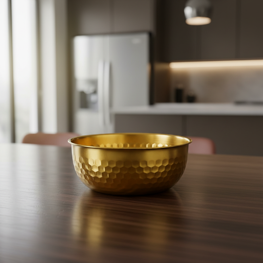 Steel Bowl 19CM Gold