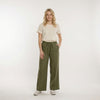 High-Waist Wide-Leg Linen Trousers