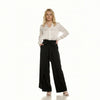 High-Waist Tie-Front Palazzo Trousers