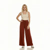 High-Waist Drawstring Wide-Leg Trousers