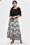 Paisley Print Smocked Maxi Skirt for girls