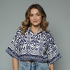 Women's Abstract Geometric Print Casual Blouse