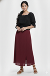 Ribbed Knit Textured Midi Skirts for girls