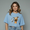 Playful Pup Graphic Printed Top