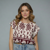 Women's Tribal Print Cotton Casual Blouse