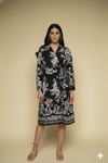 Floral Print Button-Down Dress for girls