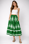 Tiered Floral Printed Maxi Skirt for girls