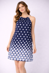 Vibrant shell-print halter dress for girls