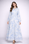 Women's Floral Printed Eyelet Cotton Dress