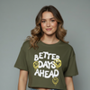 Women's Positive Vibes Graphic Crop Top