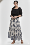 Paisley Print Smocked Maxi Skirt for girls