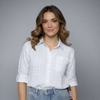 Women's Check Patterned Button-Up Shirt Blouse