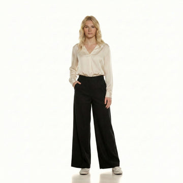 High-Waist Wide-Leg Tailored Trouser
