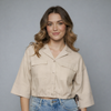 Women's Utility Collar Short Sleeve Top