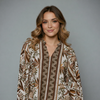 Women's Floral Printed Long Sleeve Blouse